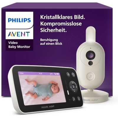 Philips Avent Babyphone mit HD-Kamera – Sichere Überwachung ohne WLAN 4,5" kristallklarer Bildschirm, Infrarot-Nachtsicht, DEKRA-zertifiziert, lange Akkulaufzeit, Temperaturwarnungen, SCD861/26 Philips Avent Babyphone mit HD-Kamera – Sichere Überwachung ohne WLAN 4,5" kristallklarer Bildschirm, Infrarot-Nachtsicht, DEKRA-zertifiziert, lange Akkulaufzeit, Temperaturwarnungen, SCD861/26
