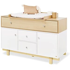 PINOLINO Wickelkommode Boks extrabreit, aus Holz, inkl. abnehmbarem Wickelaufsatz, Soft-Close und Self-Soft-Close, für Babys und Kleinkinder, weiß/natur PINOLINO Wickelkommode Boks extrabreit, aus Holz, inkl. abnehmbarem Wickelaufsatz, Soft-Close und Self-Soft-Close, für Babys und Kleinkinder, weiß/natur
