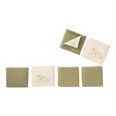 Vertbaudet Bettumrandung / Laufgitterumrandung, Stoßstange, wendbar, Babylon Beige, bedruckt mit TU Vertbaudet Bettumrandung / Laufgitterumrandung, Stoßstange, wendbar, Babylon Beige, bedruckt mit TU
