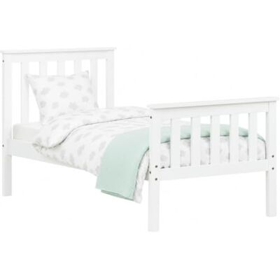 Homestyle4u Kinderbett 70x140 Weiß Massivholz mit Lattenrost Juniorbett aus Kiefer, 76 x 148 cm Außenmaß, abgerundete Kanten, Rolllattenrost mit 13 Leisten inklusive Homestyle4u Kinderbett 70x140 Weiß Massivholz mit Lattenrost Juniorbett aus Kiefer, 76 x 148 cm Außenmaß, abgerundete Kanten, Rolllattenrost mit 13 Leisten inklusive