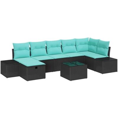 vidaXL Sofa Set 5 STK. Poly-Rattan Leicht anpassbar für verschiedene Layouts, Hergestellt aus strapazierfähigen Materialien für den Außenbereich, Modernes vidaXL Sofa Set 5 STK. Poly-Rattan Leicht anpassbar für verschiedene Layouts, Hergestellt aus strapazierfähigen Materialien für den Außenbereich, Modernes