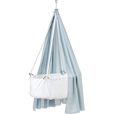 Leander Betthimmel für Classic™ Wiege Dusty Blue Babybett Himmel fürs Babyzimmer Leichter Wiegenhimmel aus halbtransparenter Baumwolle Leander Betthimmel für Classic™ Wiege Dusty Blue Babybett Himmel fürs Babyzimmer Leichter Wiegenhimmel aus halbtransparenter Baumwolle