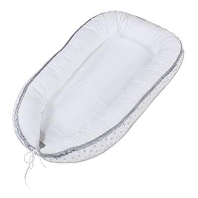 babybay Kuschelnest, weiß Sterne perlgrau babybay Kuschelnest, weiß Sterne perlgrau