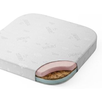 waldin Kokosmatratze klein Babybett 7in1 Ökologische Kokoseinlage, antiallergisch und atmungsaktiv, Bezug waschbar bei 40 Grad waldin Kokosmatratze klein Babybett 7in1 Ökologische Kokoseinlage, antiallergisch und atmungsaktiv, Bezug waschbar bei 40 Grad