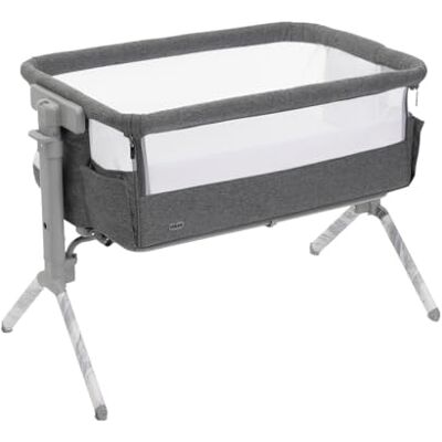 Chicco Next2Me Armonia Baby Beistellbett, aufklappbare Seitengitter, 11 Höhenstufen, höhenverstellbar von 66 bis 83 cm, 4 Rollen, hervorragende Luftzirkulation, dunkelgrau meliert Chicco Next2Me Armonia Baby Beistellbett, aufklappbare Seitengitter, 11 Höhenstufen, höhenverstellbar von 66 bis 83 cm, 4 Rollen, hervorragende Luftzirkulation, dunkelgrau meliert