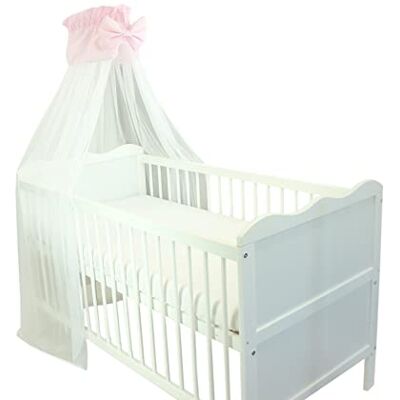 TupTam Babybett Himmel mit Schleife Transparent, Farbe: Rosa, Größe: ca. 170x240 cm TupTam Babybett Himmel mit Schleife Transparent, Farbe: Rosa, Größe: ca. 170x240 cm