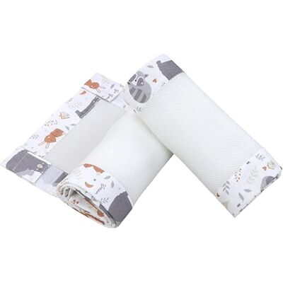 TupTam Babybett Nestchen 3D Mesh – Schutznetz 2er-Pack, Wilde Tiere, ca. 128 x 30 cm (für Babybett 140x70) TupTam Babybett Nestchen 3D Mesh – Schutznetz 2er-Pack, Wilde Tiere, ca. 128 x 30 cm (für Babybett 140x70)