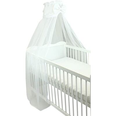 TupTam Babybett Himmel mit Schleife Transparent, Farbe: Weiß, Größe: ca. 170x240 cm TupTam Babybett Himmel mit Schleife Transparent, Farbe: Weiß, Größe: ca. 170x240 cm