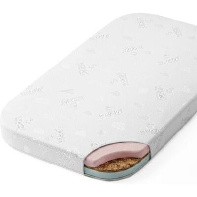 waldin Kokosmatratze groß Babybett 7in1 Ökologische Kokoseinlage, antiallergisch und atmungsaktiv, Bezug waschbar bei 40 Grad waldin Kokosmatratze groß Babybett 7in1 Ökologische Kokoseinlage, antiallergisch und atmungsaktiv, Bezug waschbar bei 40 Grad