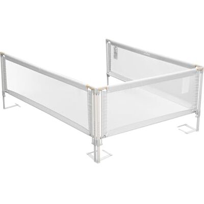 VEVOR 3-TLG. Bettgitter, Bettschutzgitter mit verstärktem Eisenrohr und Oxford-Stoff, 68-89 cm höhenverstellbares Kinderbettgitter, Kinderbettschutzgitter für Kingsize-Betten, 200x190x200 cm VEVOR 3-TLG. Bettgitter, Bettschutzgitter mit verstärktem Eisenrohr und Oxford-Stoff, 68-89 cm höhenverstellbares Kinderbettgitter, Kinderbettschutzgitter für Kingsize-Betten, 200x190x200 cm