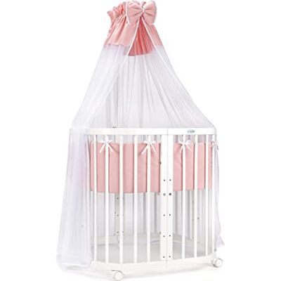 Waldin - Mobiles Babybett 7in1 - Weißes Holz - Babybett Waldin - Mobiles Babybett 7in1 - Weißes Holz - Babybett
