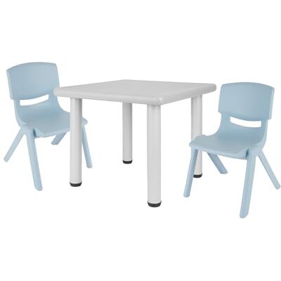 Bieco Kindertisch mit 2 stapelbaren Stühlen für drinnen und draußen Basteltisch und Maltisch für Kinder Bieco Kindertisch mit 2 stapelbaren Stühlen für drinnen und draußen Basteltisch und Maltisch für Kinder