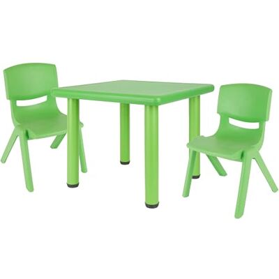 Bieco Kinder Tisch mit 2 Stühlen Stapelbar & Kippsicher Maltisch und Basteltisch Bieco Kinder Tisch mit 2 Stühlen Stapelbar & Kippsicher Maltisch und Basteltisch