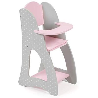 Bayer Puppen-Hochstuhl Puntos Grey Holz Puppenstuhl grau Puppenhochstuhl im Puntos Grey Design. Aus Holz mit weichem Sitzpolster. Für Puppen bis 46 cm. Maße 26,5x30x52 cm. 1,9 kg Bayer Puppen-Hochstuhl Puntos Grey Holz Puppenstuhl grau Puppenhochstuhl im Puntos Grey Design. Aus Holz mit weichem Sitzpolster. Für Puppen bis 46 cm. Maße 26,5x30x52 cm. 1,9 kg