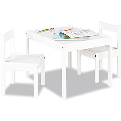 PINOLINO Kindersitzgruppe Sina, 3-teilig, aus Holz, 2 Stühle und 1 Tisch, für Kinder ab 2 Jahren, weiß lackiert PINOLINO Kindersitzgruppe Sina, 3-teilig, aus Holz, 2 Stühle und 1 Tisch, für Kinder ab 2 Jahren, weiß lackiert