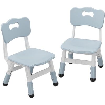 RBFGYIOP Kinderstühle, höhenverstellbar – Set mit 2 ergonomischen Stühlen aus Kunststoff, rutschfeste Füße, stapelbar, Tragkraft 82 kg, für Haus, Kindergarten, Kinderzimmer, hellgrau RBFGYIOP Kinderstühle, höhenverstellbar – Set mit 2 ergonomischen Stühlen aus Kunststoff, rutschfeste Füße, stapelbar, Tragkraft 82 kg, für Haus, Kindergarten, Kinderzimmer, hellgrau