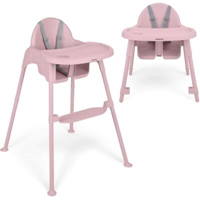 Kikka Boo KikkaBoo 2in1 Baby Hochstuhl OATY, Umwandelbarer Fütterstuhl für Kinder bis 15 kg, Verstellbares Doppeltablett mit Becherhalter, 5-Punkt-Gurt, Verstellbare Fußstütze, Rutschfeste Beine, Rosa Kikka Boo KikkaBoo 2in1 Baby Hochstuhl OATY, Umwandelbarer Fütterstuhl für Kinder bis 15 kg, Verstellbares Doppeltablett mit Becherhalter, 5-Punkt-Gurt, Verstellbare Fußstütze, Rutschfeste Beine, Rosa