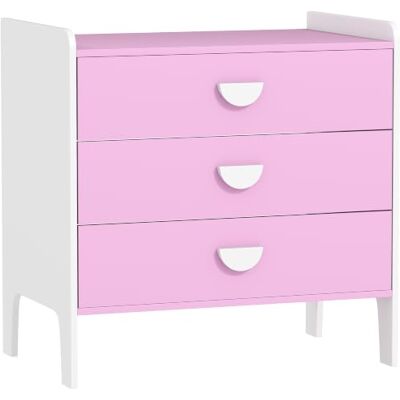 AIYAPLAY Kommode für Kinder Aufbewahrung 3 Schubladen 60x40x60 cm Rosa Aufbewahrungsmöbel für Kinderzimmer, Babyzimmer, Spielzimmer AIYAPLAY Kommode für Kinder Aufbewahrung 3 Schubladen 60x40x60 cm Rosa Aufbewahrungsmöbel für Kinderzimmer, Babyzimmer, Spielzimmer