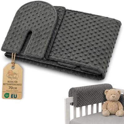 Totsy Baby Bettkantenschutz für Kinderbetten 70 cm Ersatzbezug Schutz für Bettrahmen Kantenschutz Kinder Babybett Minky Grau Totsy Baby Bettkantenschutz für Kinderbetten 70 cm Ersatzbezug Schutz für Bettrahmen Kantenschutz Kinder Babybett Minky Grau