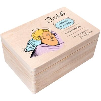 Creative Personalisiert zur Taufe Geschenk für Mädchen und Junge Mehrere Taufe Motiv Holzkiste Erinnerungsbox Deko Individuelle Geschenk Spielzeugkiste Holzbox mit Deckel Spardose Creative Personalisiert zur Taufe Geschenk für Mädchen und Junge Mehrere Taufe Motiv Holzkiste Erinnerungsbox Deko Individuelle Geschenk Spielzeugkiste Holzbox mit Deckel Spardose