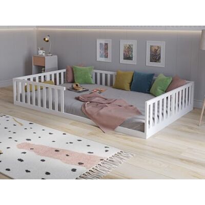 Love For Sleep Bodenbett Kinderbett Weiß 120x200cm Kinderfreundliche Konstruktion, Florence Kinderbett Baby Bett Holz Montessori Bett 120x200cm mit Lattenrost Love For Sleep Bodenbett Kinderbett Weiß 120x200cm Kinderfreundliche Konstruktion, Florence Kinderbett Baby Bett Holz Montessori Bett 120x200cm mit Lattenrost