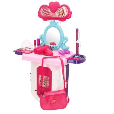 COLORBABY My Home Trolley Schminktisch für Reisen, Friseur-Set für Mädchen, Rosatöne, Schönheitszubehör, Maße: 44 x 23 x 47 cm, Nachbildungsspielzeug, symbolisches Spielzeug, Geschenke für Kinder 3 COLORBABY My Home Trolley Schminktisch für Reisen, Friseur-Set für Mädchen, Rosatöne, Schönheitszubehör, Maße: 44 x 23 x 47 cm, Nachbildungsspielzeug, symbolisches Spielzeug, Geschenke für Kinder 3