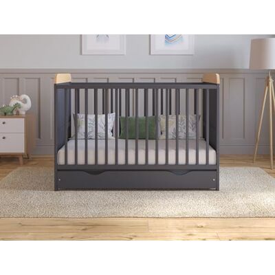 Love For Sleep Babybett Beistellbett 120x60 cm mit Schublade & Matratze Kinderbett Baby Bett Holz Anthrazit-Kiefer, Babybett Komplett Set Kinderbett Mitwachsend Gitterbett Love For Sleep Babybett Beistellbett 120x60 cm mit Schublade & Matratze Kinderbett Baby Bett Holz Anthrazit-Kiefer, Babybett Komplett Set Kinderbett Mitwachsend Gitterbett
