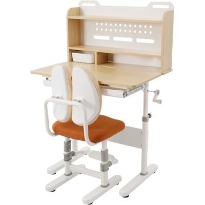 IRVINAW Kinderschreibtisch, Studiertisch Lernschreibtisch Kindertisch Höhenverstellbar Neigbarer Tischplatte 0–50° Integriertem Bücherregal Ablagefach Passendem mit Stuhl für Kinderzimmer Schlafzimmer IRVINAW Kinderschreibtisch, Studiertisch Lernschreibtisch Kindertisch Höhenverstellbar Neigbarer Tischplatte 0–50° Integriertem Bücherregal Ablagefach Passendem mit Stuhl für Kinderzimmer Schlafzimmer