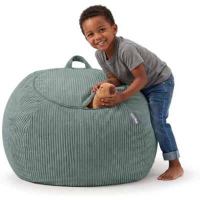 KiddyMoon Sitzsack für Kinder 2-in-1 Spielzeug Aufbewahrung 80x80x50cm ohne harte Kanten, langer Reißverschluss, maschinenwaschbarer Bezug, mit Heimtextilien befüllbar KiddyMoon Sitzsack für Kinder 2-in-1 Spielzeug Aufbewahrung 80x80x50cm ohne harte Kanten, langer Reißverschluss, maschinenwaschbarer Bezug, mit Heimtextilien befüllbar