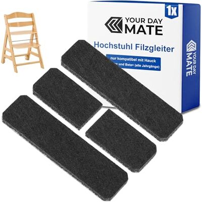 Your Day Mate Filzgleiter für Hochstuhl, 1 Set, kompatibel mit HAUCK ALPHA+ und BETA+ Kinderhochstuhl mit Rollen, in Schwarz, zum Kleben, Filz Gleiter Stuhlbein Alpha Beta Plus, Babystuhl Bodenschoner selbstklebend Your Day Mate Filzgleiter für Hochstuhl, 1 Set, kompatibel mit HAUCK ALPHA+ und BETA+ Kinderhochstuhl mit Rollen, in Schwarz, zum Kleben, Filz Gleiter Stuhlbein Alpha Beta Plus, Babystuhl Bodenschoner selbstklebend