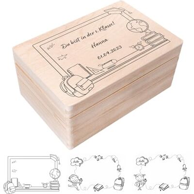 Creative Personalisiert Einschulung Geschenk Junge Mädchen Schulanfang Geschenke Einschulungsgeschenke Erster Schultag Schultüte Holzkiste Erinnerungsbox für 1. und 5. Klasse Deko Creative Personalisiert Einschulung Geschenk Junge Mädchen Schulanfang Geschenke Einschulungsgeschenke Erster Schultag Schultüte Holzkiste Erinnerungsbox für 1. und 5. Klasse Deko