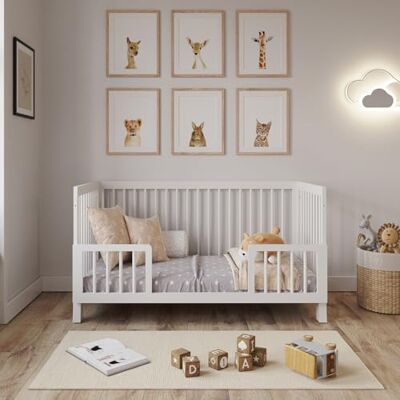 Love For Sleep Babybett Beistellbett 140x70cm mit Sicherheitsbarriere Umwandelbar Weiß Alex Kinderbett Baby Bett Holz Kinderbett Babybett, Mitwachsend Gitterbett Baby Bed Love For Sleep Babybett Beistellbett 140x70cm mit Sicherheitsbarriere Umwandelbar Weiß Alex Kinderbett Baby Bett Holz Kinderbett Babybett, Mitwachsend Gitterbett Baby Bed