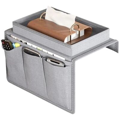 IOPKLYTF Sofa Armlehnen Organizer Sofa-Armlehnen-Organizer, große Palette 5 Taschen for Kopfhörer, Telefon, Brillen, Couch, Tablett, Heimbedarf(Gray) IOPKLYTF Sofa Armlehnen Organizer Sofa-Armlehnen-Organizer, große Palette 5 Taschen for Kopfhörer, Telefon, Brillen, Couch, Tablett, Heimbedarf(Gray)