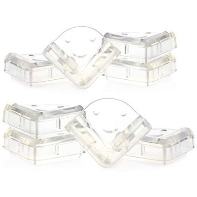 com-four ® 8X Eckenschutz, Kantenschutz Baby für Tisch und Kommode Tischkantenschutz für Babys und Kleinkinder L-Form transparent und selbstklebend com-four ® 8X Eckenschutz, Kantenschutz Baby für Tisch und Kommode Tischkantenschutz für Babys und Kleinkinder L-Form transparent und selbstklebend