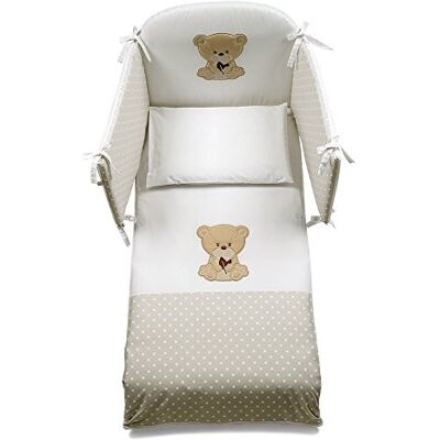 Italbaby Maxi Petit Amis Bettwäsche-Set, weiß, 5-teilig Italbaby Maxi Petit Amis Bettwäsche-Set, weiß, 5-teilig