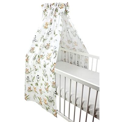 TupTam Babybett Himmel mit Schleifchen, Farbe: Safari/Löwe/Braun/Blätter/Grün, Größe: ca. 160x240 cm TupTam Babybett Himmel mit Schleifchen, Farbe: Safari/Löwe/Braun/Blätter/Grün, Größe: ca. 160x240 cm
