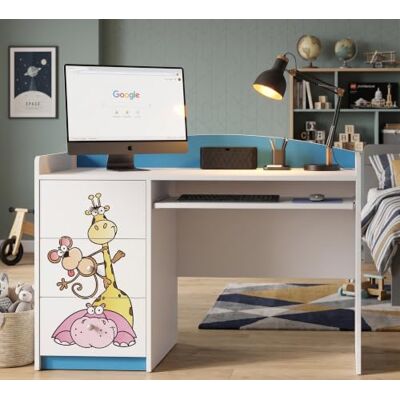 Happy Babies Blauer Kinderschreibtisch mit Schublade und Schrankfach Schülerschreibtisch Hausaufgabentisch für Jungen Aufkleber zur Auswahl Happy Babies Blauer Kinderschreibtisch mit Schublade und Schrankfach Schülerschreibtisch Hausaufgabentisch für Jungen Aufkleber zur Auswahl
