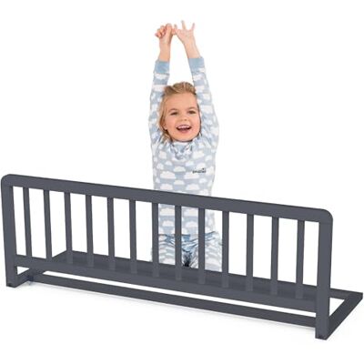 Geuther Bettschutzgitter Holz Rausfallschutz Bett für Kinder Bettgitter als Absturzsicherung Bett Baby Rausfallschutz Elternbett, Rausfallschutz Kinderbett & Baby Bett in 110 cm Länge, Grau Geuther Bettschutzgitter Holz Rausfallschutz Bett für Kinder Bettgitter als Absturzsicherung Bett Baby Rausfallschutz Elternbett, Rausfallschutz Kinderbett & Baby Bett in 110 cm Länge, Grau