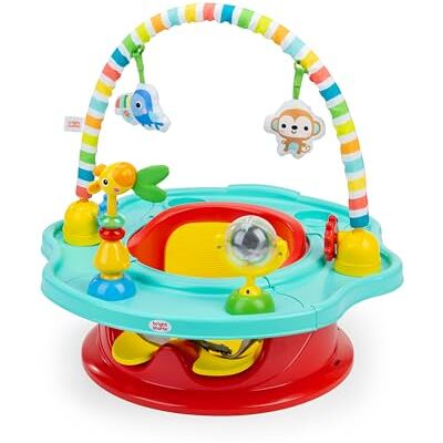 Bright Starts 3-in-1 SuperSeat Playful Paradise, Aktivitätssitz mit Spielzeug, Snack-Tablett, Sitzerhöhung, BPA-freies Tablett, Unisex, 6 Monate + Bright Starts 3-in-1 SuperSeat Playful Paradise, Aktivitätssitz mit Spielzeug, Snack-Tablett, Sitzerhöhung, BPA-freies Tablett, Unisex, 6 Monate +