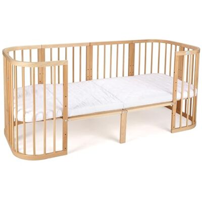 waldin Bettverlängerung auf 174 cm für Babybett 7in1, ohne Bett, Natur Erweiterung zum Juniorbett, inkl. Matratzenverlängerung, mitwachsend, Kinderbett, Massivholz Buche waldin Bettverlängerung auf 174 cm für Babybett 7in1, ohne Bett, Natur Erweiterung zum Juniorbett, inkl. Matratzenverlängerung, mitwachsend, Kinderbett, Massivholz Buche