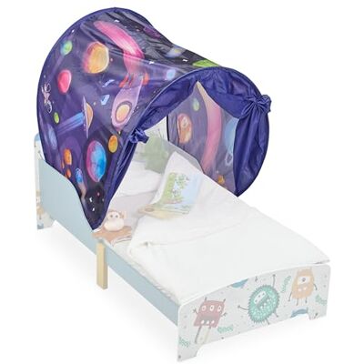 Relaxdays Bettzelt Kinder, BxT: 220x79 cm, Weltall-Design, Betttunnel für Kinderbett, Pop-up-Funktion, Betthöhle, bunt Relaxdays Bettzelt Kinder, BxT: 220x79 cm, Weltall-Design, Betttunnel für Kinderbett, Pop-up-Funktion, Betthöhle, bunt