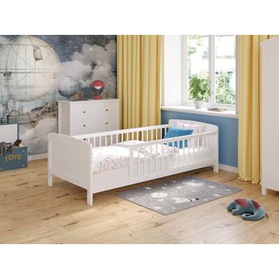 Love For Sleep Babybett Beistellbett 160x80cm mit Sicherheitsbarriere Umwandelbar Weiß Zane Kinderbett Baby Bett Holz Kinderbett Babybett, Mitwachsend Gitterbett Baby Bed Love For Sleep Babybett Beistellbett 160x80cm mit Sicherheitsbarriere Umwandelbar Weiß Zane Kinderbett Baby Bett Holz Kinderbett Babybett, Mitwachsend Gitterbett Baby Bed