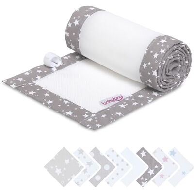 babybay Nestchen 3D Mesh-Piqué passend für Modell Boxspring XXL, taupe Sterne weiß babybay Nestchen 3D Mesh-Piqué passend für Modell Boxspring XXL, taupe Sterne weiß