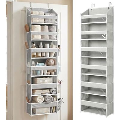 HOMELUX THEORY 1 Stück robuster Tür-Organizer, 140 x 35,6 x 17 cm, 6 große Front- und 12 Seitentaschen, Hängeaufbewahrung, Schranktür-Organizer für Schlaf-, Bade- und Kinderzimmer (Hellgrau) HOMELUX THEORY 1 Stück robuster Tür-Organizer, 140 x 35,6 x 17 cm, 6 große Front- und 12 Seitentaschen, Hängeaufbewahrung, Schranktür-Organizer für Schlaf-, Bade- und Kinderzimmer (Hellgrau)