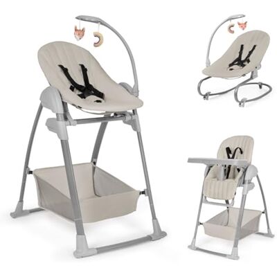 hauck Sit N Relax 3in1, Beige Mitwachsender Hochstuhl ab Geburt bis 15 kg, mit Neugeborenenaufsatz, Babywippe, Spielbogen, Essbrett, Räder & Korb, Höhenverstellbar, Faltbar, Leicht Abwischbar hauck Sit N Relax 3in1, Beige Mitwachsender Hochstuhl ab Geburt bis 15 kg, mit Neugeborenenaufsatz, Babywippe, Spielbogen, Essbrett, Räder & Korb, Höhenverstellbar, Faltbar, Leicht Abwischbar
