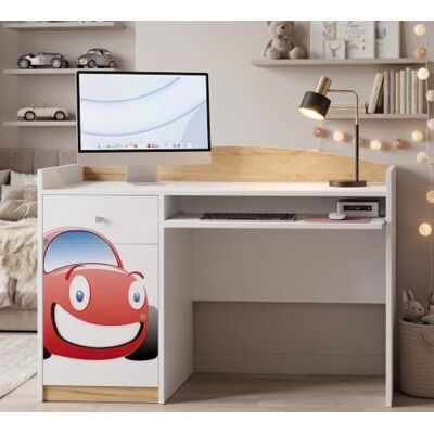 Happy Babies Jugendschreibtisch Holz Dekor 125x60 cm für Kinder Teenager, Schülerschreibtisch mit Motiv, Basteltisch Kindermöbel Eiche Happy Babies Jugendschreibtisch Holz Dekor 125x60 cm für Kinder Teenager, Schülerschreibtisch mit Motiv, Basteltisch Kindermöbel Eiche