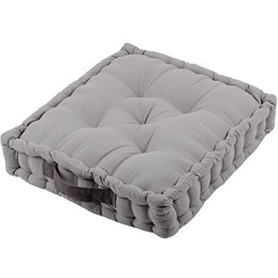 Alphadeco Sitzkissen Uni aus Baumwolle (170g/m2) 45x45x10cm Bodenkissen, Stuhlkissen, Sitzerhöhung (Mausgrau/Hellgrau) Alphadeco Sitzkissen Uni aus Baumwolle (170g/m2) 45x45x10cm Bodenkissen, Stuhlkissen, Sitzerhöhung (Mausgrau/Hellgrau)