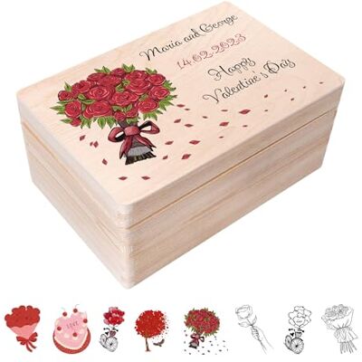 Creative Personalisierte Geschenke Wunschtext Holzkiste Valentinstag Romantisches Geschenk für ihn und Sie Deko Individuelles Geschenk für Frauen, Mädchen und Paar Mehrere Motive Creative Personalisierte Geschenke Wunschtext Holzkiste Valentinstag Romantisches Geschenk für ihn und Sie Deko Individuelles Geschenk für Frauen, Mädchen und Paar Mehrere Motive
