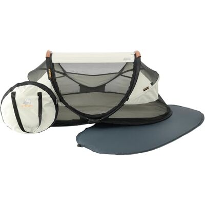 Deryan Baby & Kinder Reisebett mit Matratze ab Geburt bis 2,5 Jahre, Pop Up Kleinkindbett Babyzelt in 2 Sekunden aufgestellt, inkl. Moskitonetz & Reisetasche, Schnell & Kompakt Faltbar, Ivory Deryan Baby & Kinder Reisebett mit Matratze ab Geburt bis 2,5 Jahre, Pop Up Kleinkindbett Babyzelt in 2 Sekunden aufgestellt, inkl. Moskitonetz & Reisetasche, Schnell & Kompakt Faltbar, Ivory