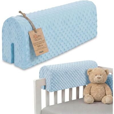 Totsy Baby Bettkantenschutz für Kinderbetten Minky 50 cm Schutz für Bettrahmen Baby Bett rausfallschutz für boxspringbett bettgitter mit Minky Bezug Kantenschutz Kinder Babybett Oeko-Tex Blau Totsy Baby Bettkantenschutz für Kinderbetten Minky 50 cm Schutz für Bettrahmen Baby Bett rausfallschutz für boxspringbett bettgitter mit Minky Bezug Kantenschutz Kinder Babybett Oeko-Tex Blau